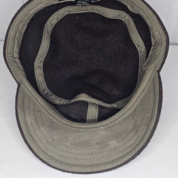 Broner Military Cadet Cap Hat Wool Blend Winter Camper Gray Green Outdoor Warm L - Picture 7 of 10